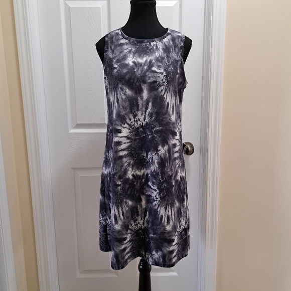 ❤️ NWT Gaiam Tie Dye Dress Tank Style Women's Various Sizes Soft Casual Grey - Picture 3 of 13